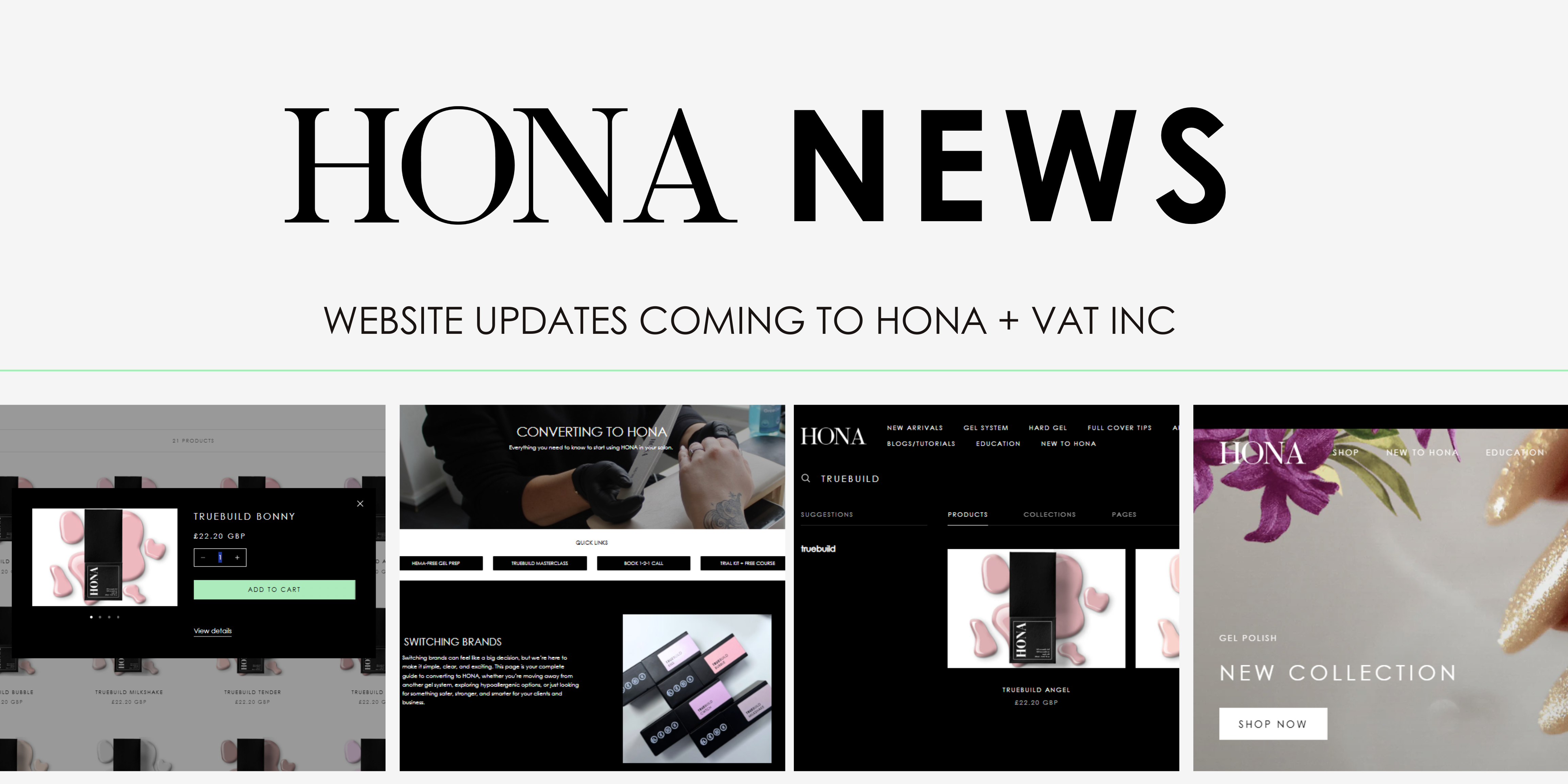 HONA NEWS: Website Update & VAT Toggle