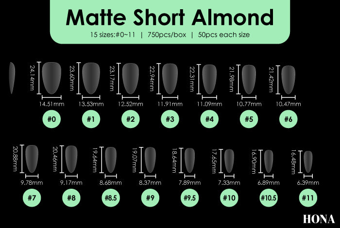 Almond Full Cover Extension Tips