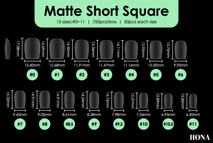 Square Full Cover Extension Tips