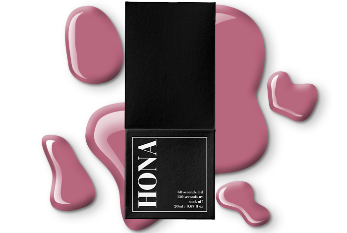 Moon Rose Gel Polish HEMA Free Bottle with Blob