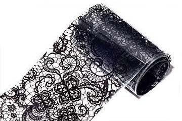 Black Lace (Large Pattern) - HONA - The Home Of Nail Art
