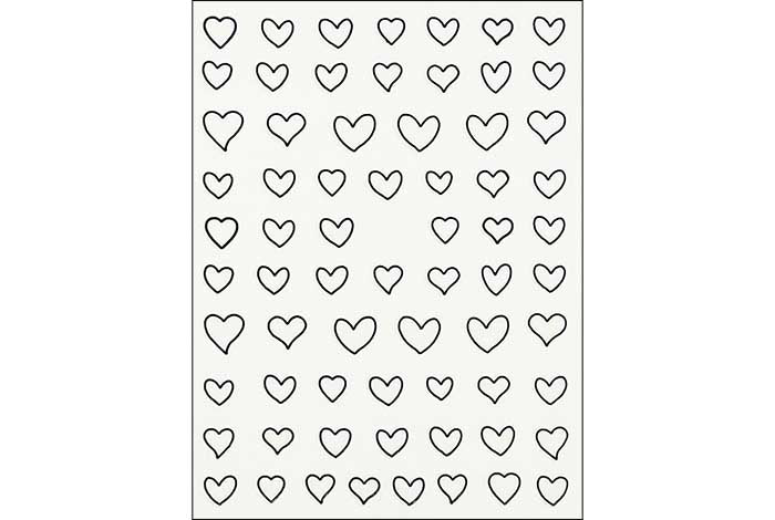 31 - Heart Outline Stickers