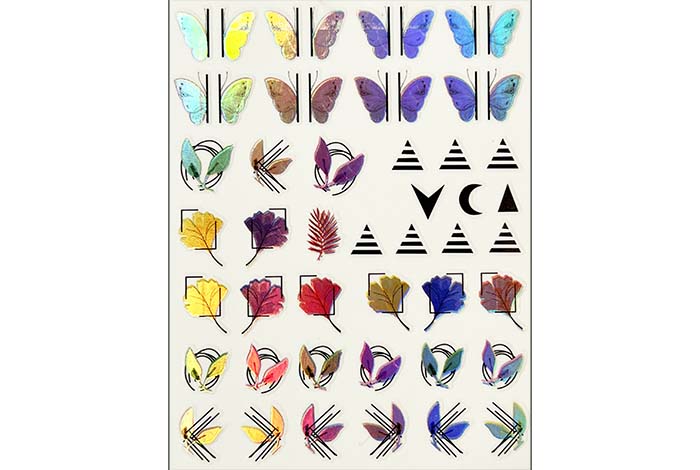 14 - Coloured Holographic Butterfly Stickers