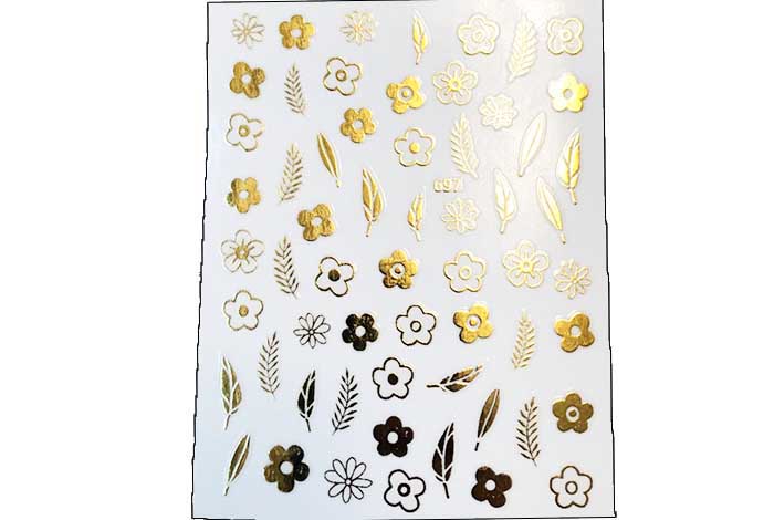 29 - Golden Flowers Stickers