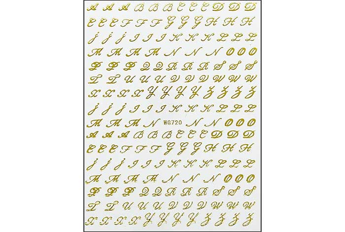 38 - Italic Letter Stickers