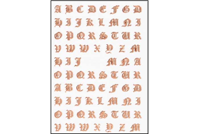 44 - Old English Font Stickers