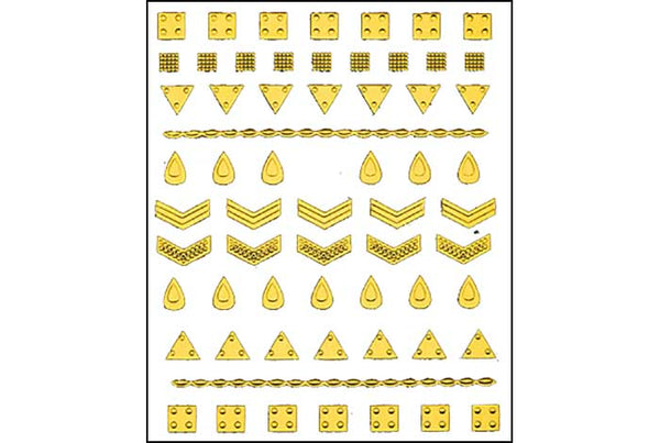 57 - Solid Gold Shape Stickers