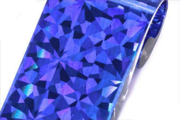 Shiny Blue Shards - HONA - The Home Of Nail Art