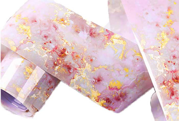 59 - Light Pink With Gold Marble